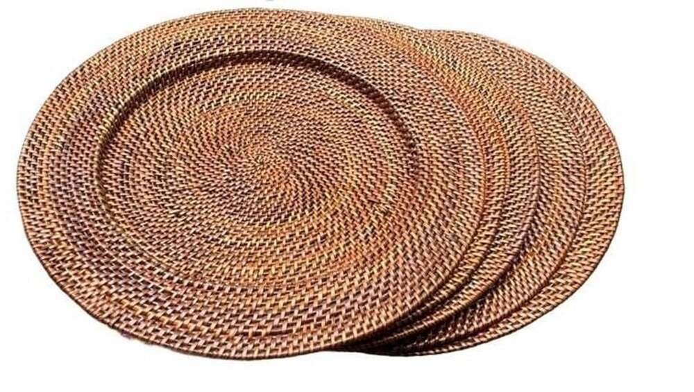 Williams Sonoma Hand-Woven Nito Charger Plate Set of 5